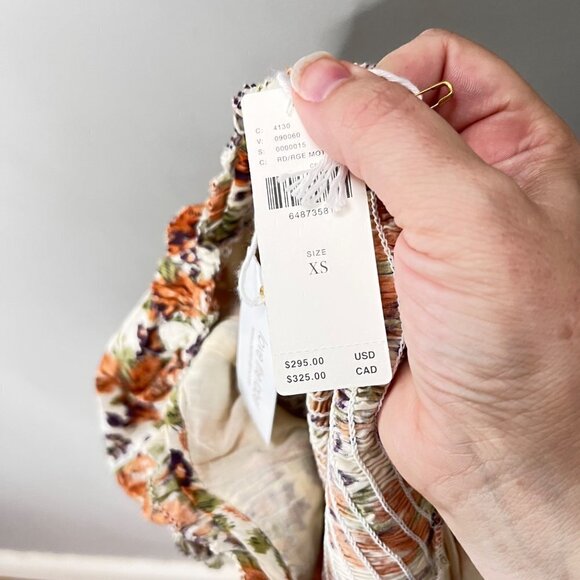 Anthropologie Love The Label Floral Puff Sleeve Maxi Dress- Size XS - NEW with T - Picture 5 of 12